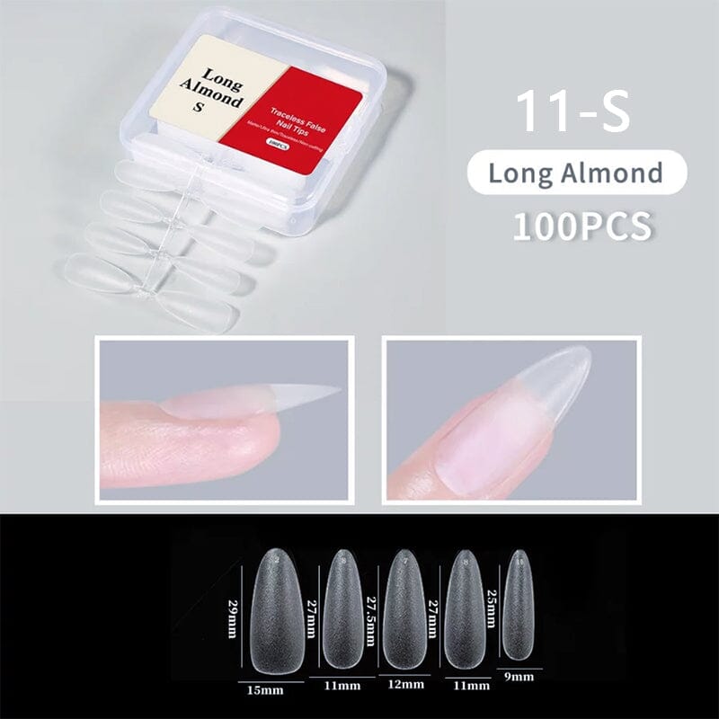 100pcs/box Matte Clear False Nail Tips Nail Tips No Brand 11 