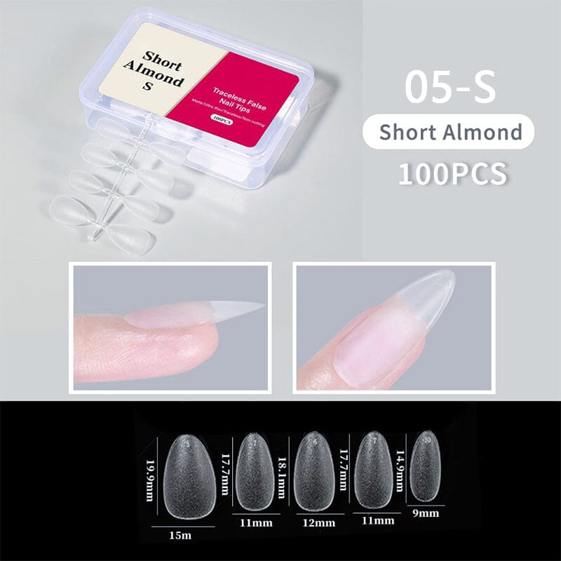 100pcs/box Matte Clear False Nail Tips Nail Tips No Brand 05 