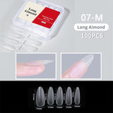 100pcs/box Matte Clear False Nail Tips Nail Tips No Brand 07 
