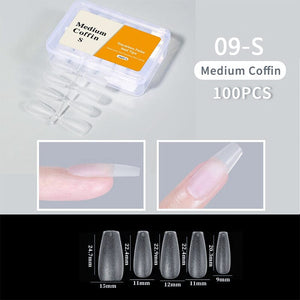 100pcs/box Matte Clear False Nail Tips Nail Tips No Brand 09 