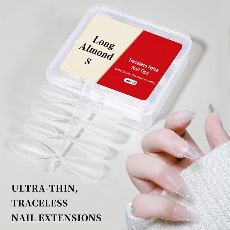 100pcs/box Matte Clear False Nail Tips Nail Tips No Brand 