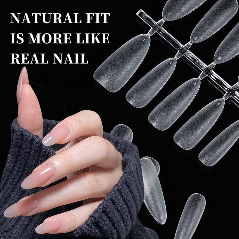 100pcs/box Matte Clear False Nail Tips Nail Tips No Brand 