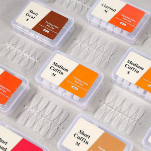 100pcs/box Matte Clear False Nail Tips Nail Tips No Brand 