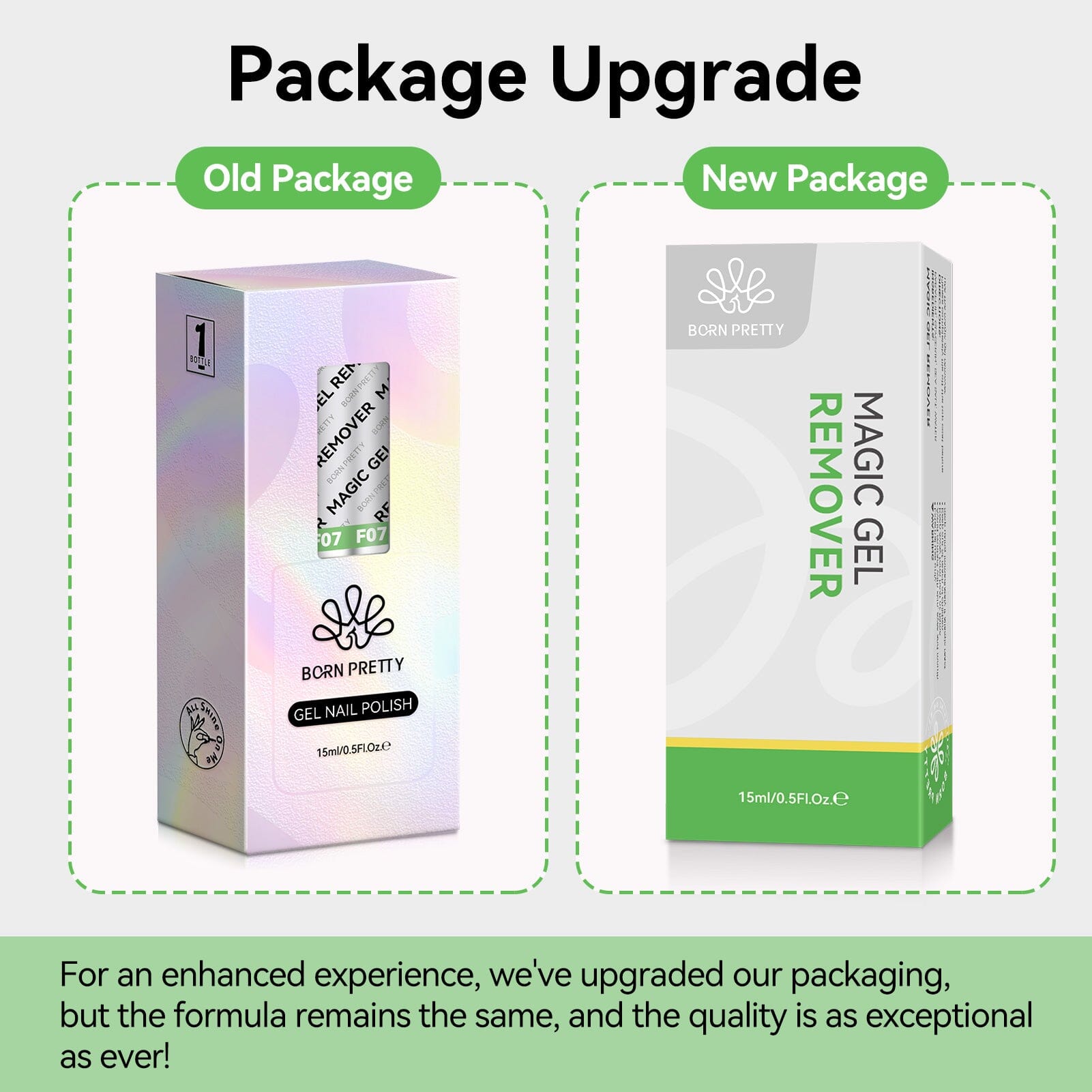 Magic Gel Remover New Upgrade Acetone-Free 15ml Gel Nail Polish BORN PRETTY 