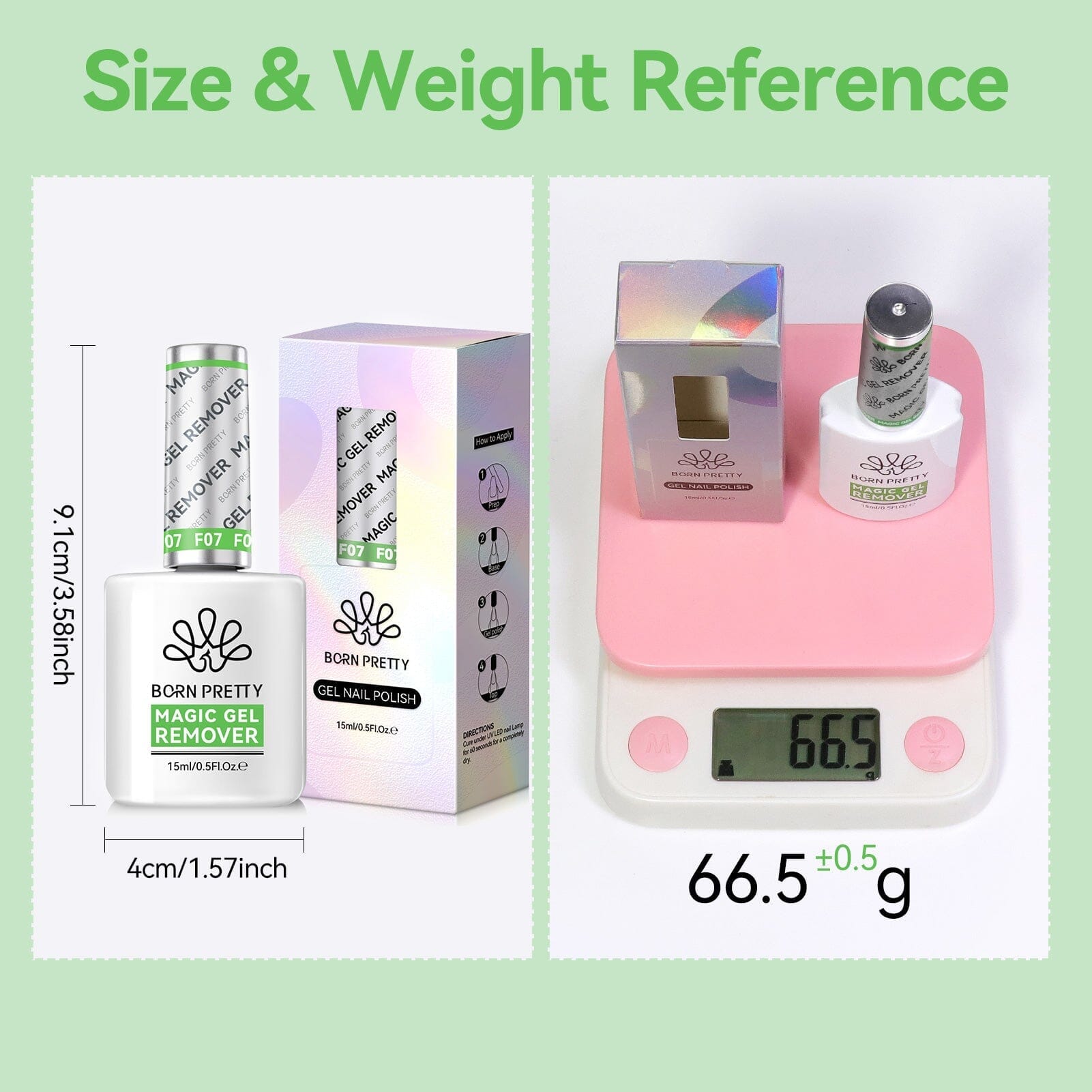 3pcs Set Magic Gel Remover New Upgrade Acetone-Free Tools Kit Gel Nail Polish BORN PRETTY 