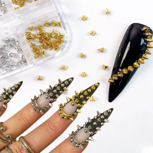 6 Grids Metal Star Rivet 3D Nail Decorations Nail Decoration No Brand 