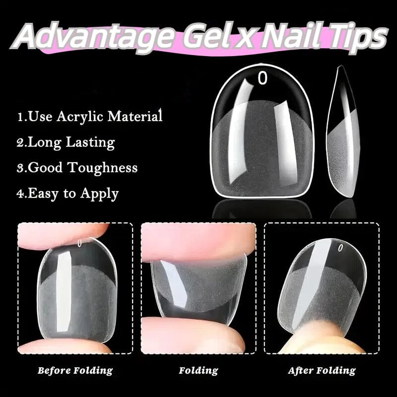120pcs Short Oval Full Cover False Nail Tips Nail Tips No Brand 