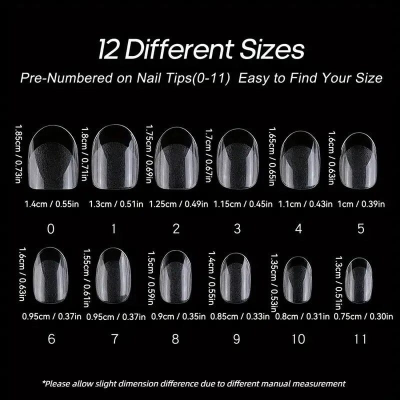 120pcs Short Oval Full Cover False Nail Tips Nail Tips No Brand 