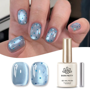 Blue Colored Cat Magnetic Gel Polish MY246 Crescent Bay 15ml Gel Nail Polish BORN PRETTY 