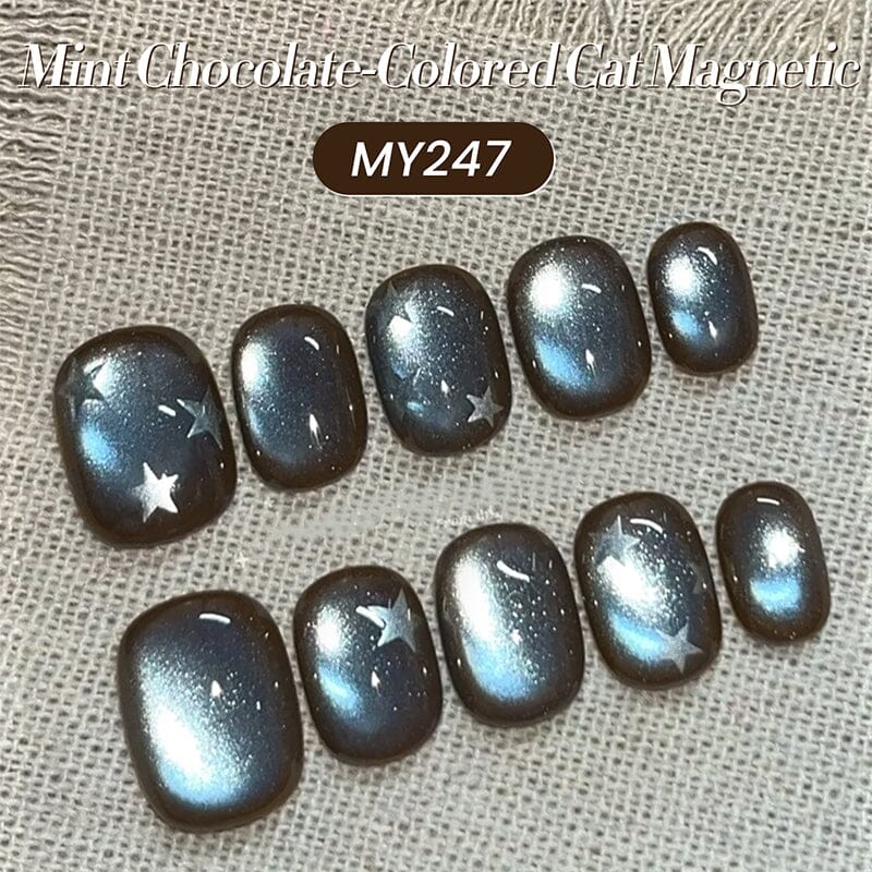 Brown Colored Cat Magnetic Gel Polish MY247 Mint Chocolate 10ml Gel Nail Polish BORN PRETTY 