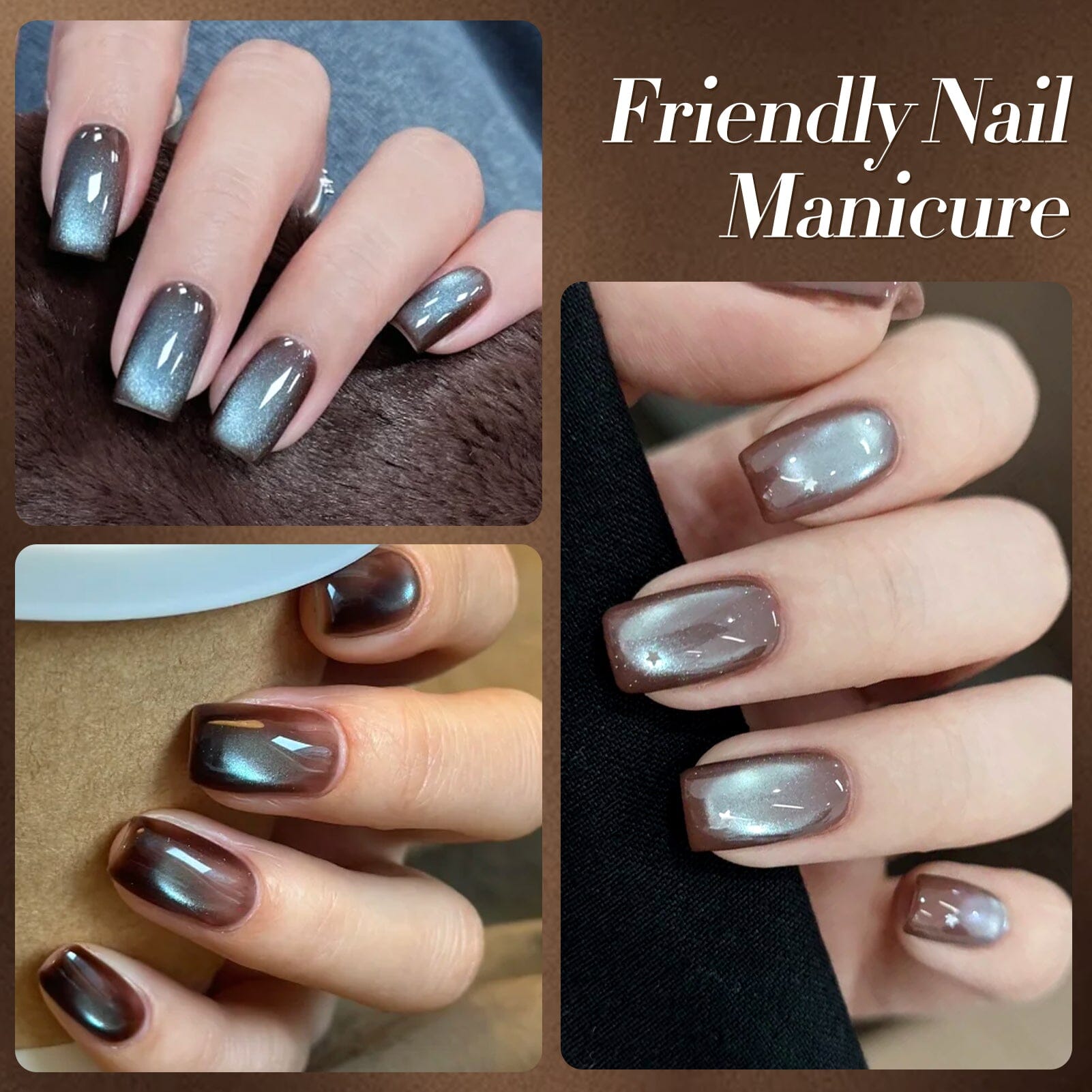 Brown Colored Cat Magnetic Gel Polish MY247 Mint Chocolate 15ml Gel Nail Polish BORN PRETTY 