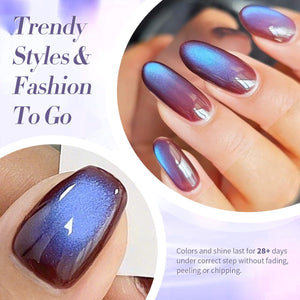 Blue Purple Colored Cat Magnetic Gel Polish MY268 Indigo Eggplant 15ml Gel Nail Polish BORN PRETTY 