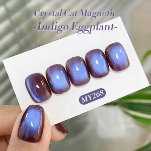 Blue Purple Colored Cat Magnetic Gel Polish MY268 Indigo Eggplant 15ml Gel Nail Polish BORN PRETTY 