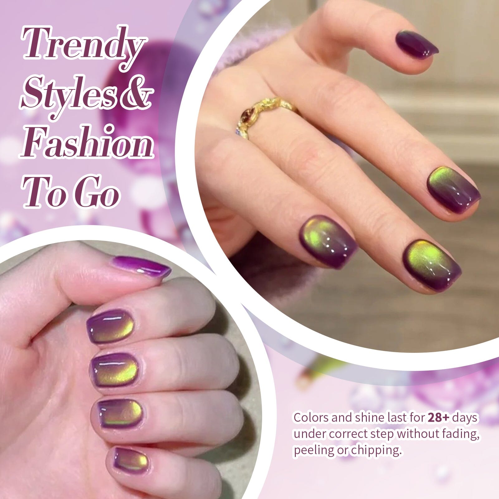 Purple Colored Cat Magnetic Gel Polish MY270 Honey Trap 15ml Gel Nail Polish BORN PRETTY 