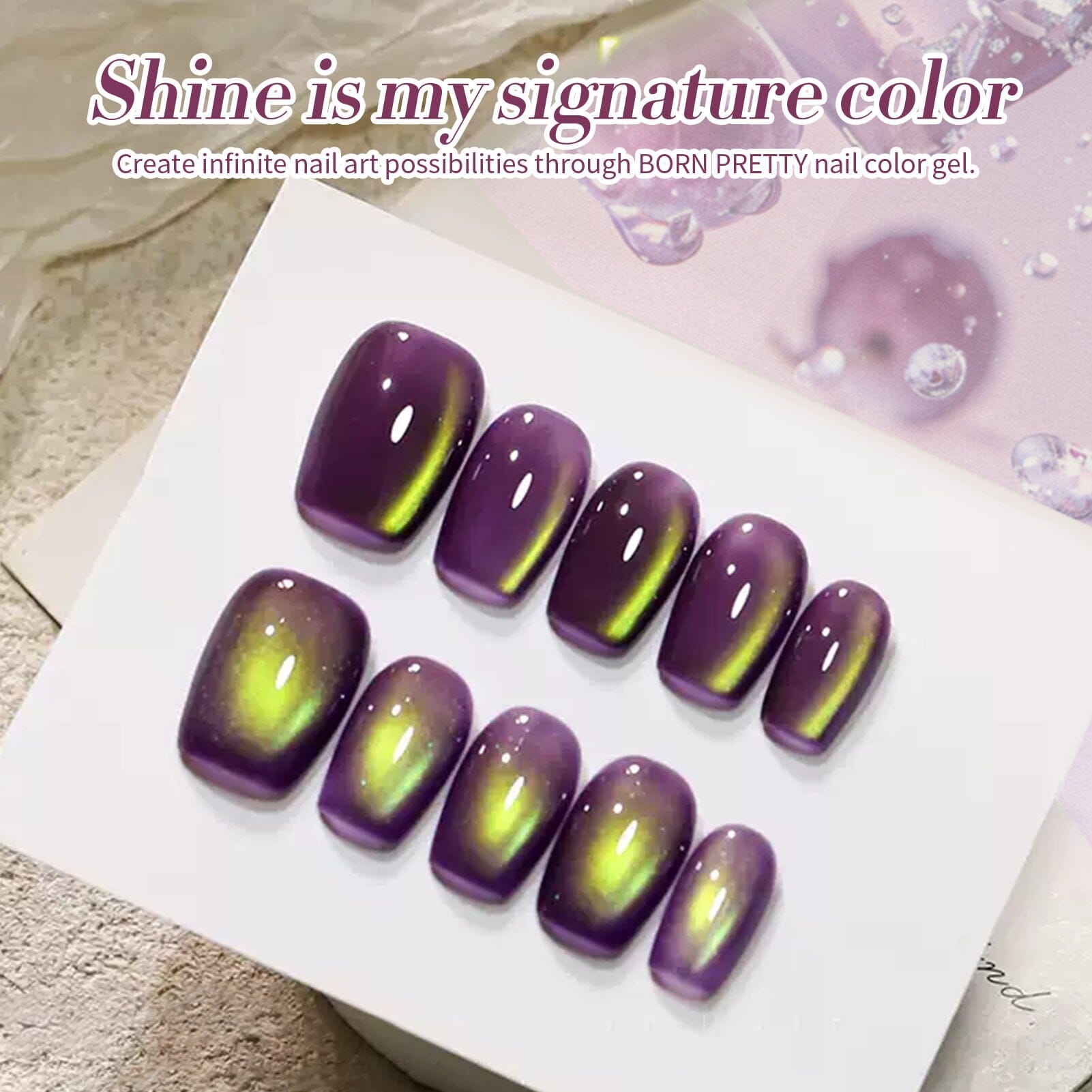Purple Colored Cat Magnetic Gel Polish MY270 Honey Trap 15ml Gel Nail Polish BORN PRETTY 