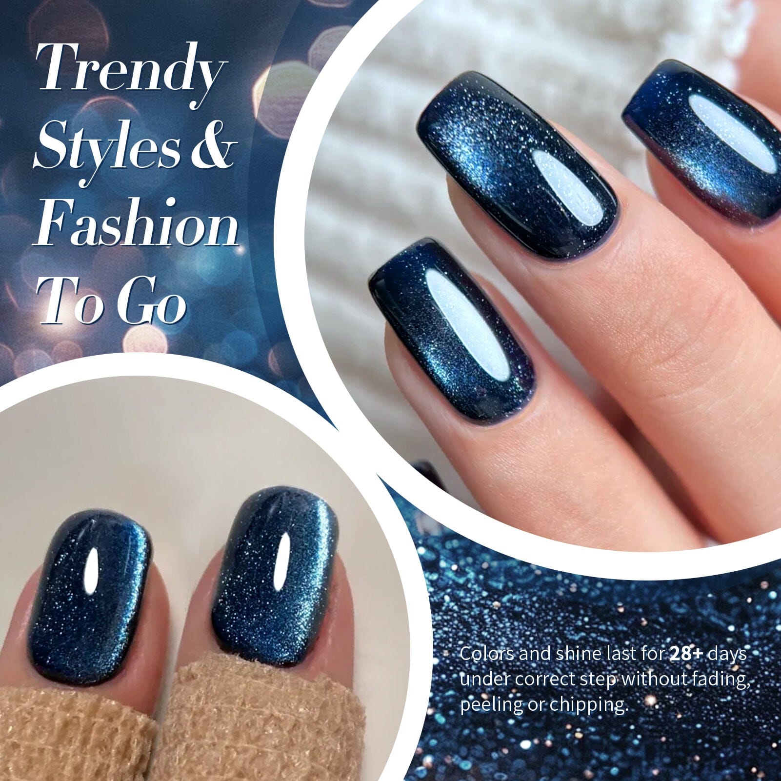 Blue Pearl Cat Magnetic Gel Polish 15ml Gel Nail Polish BORN PRETTY 