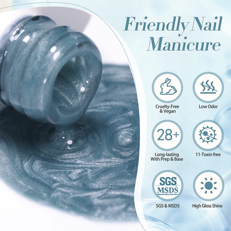 Blue Colored Cat Magnetic Gel Polish MY246 Crescent Bay 10ml Gel Nail Polish BORN PRETTY 