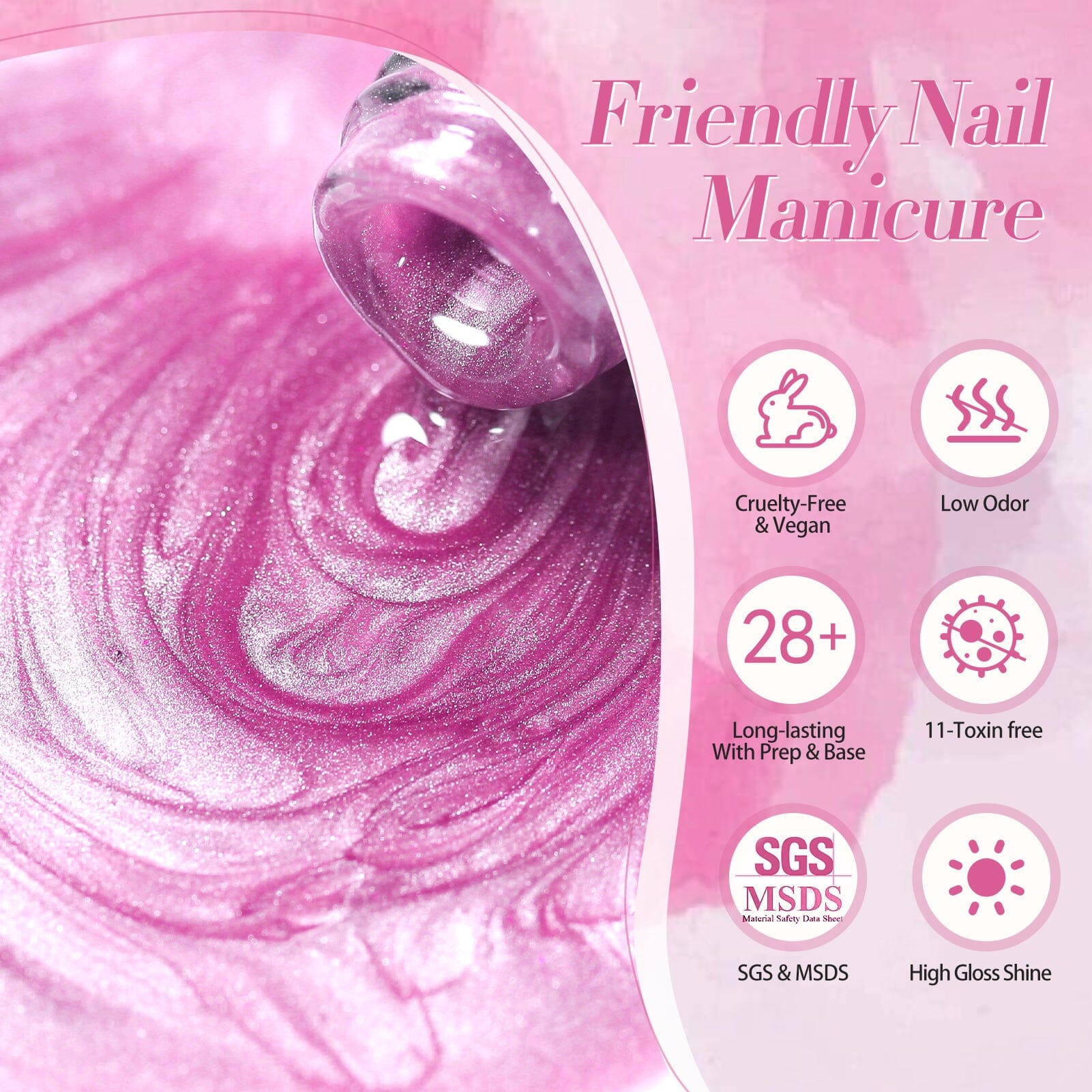 Pink Crystal Cat Magnetic Gel Polish MY274 Love Letter 15ml Gel Nail Polish BORN PRETTY 
