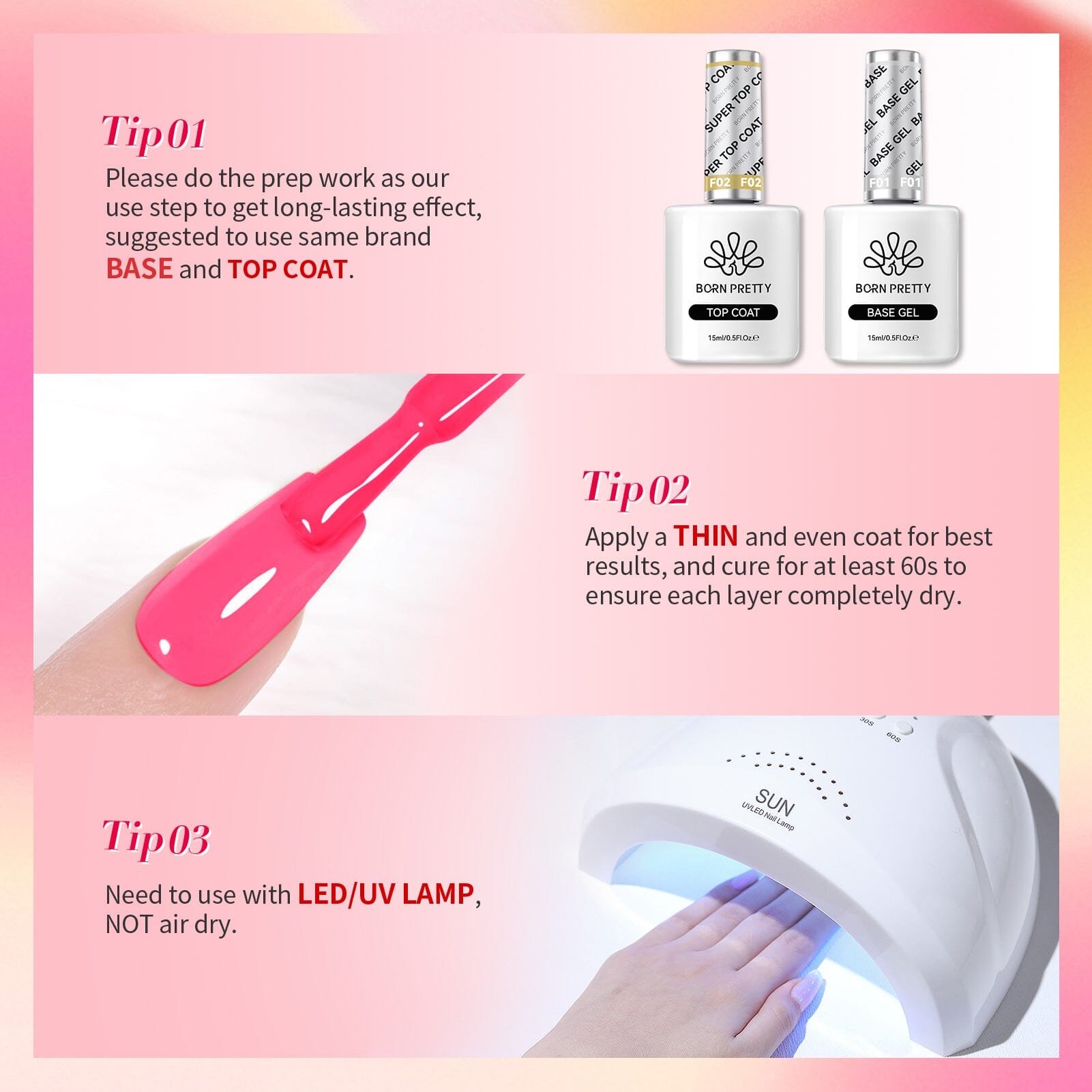 6 Colors Gel Polish Set S26 Summer Dopamine 7ml Gel Nail Polish BORN PRETTY 