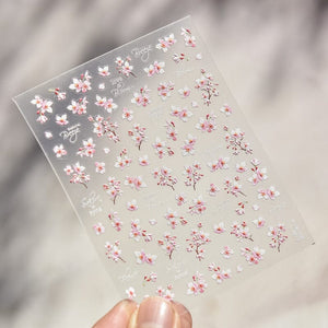 Spring Flowers Blooming Sakura Nail Sticker Nail Sticker No Brand 