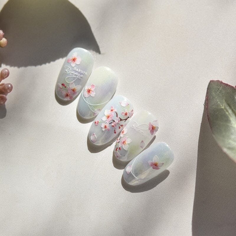 Spring Flowers Blooming Sakura Nail Sticker Nail Sticker No Brand 