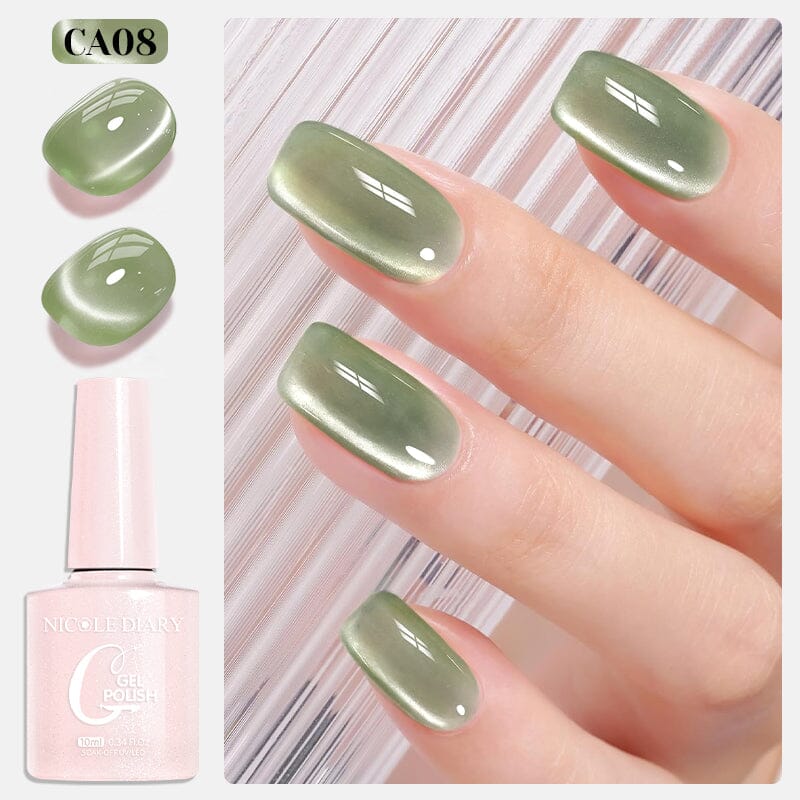 Water Light Cat Magnetic Gel Polish CA08 10ml Clearance NICOLE DIARY 