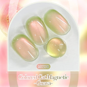 Green Colored Cat Magnetic Gel Polish MY278 Guava 15ml Gel Nail Polish BORN PRETTY 