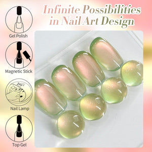 Green Colored Cat Magnetic Gel Polish MY278 Guava 15ml Gel Nail Polish BORN PRETTY 