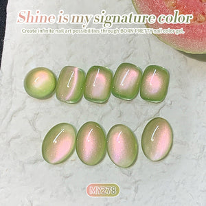 Green Colored Cat Magnetic Gel Polish MY278 Guava 15ml Gel Nail Polish BORN PRETTY 