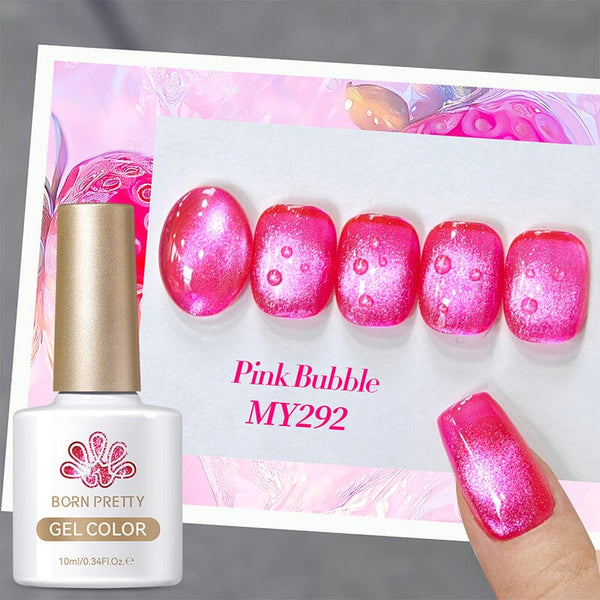 Colored Cat Magnetic Gel Polish MY292 Pink Bubble 10ml Gel Nail Polish BORN PRETTY 