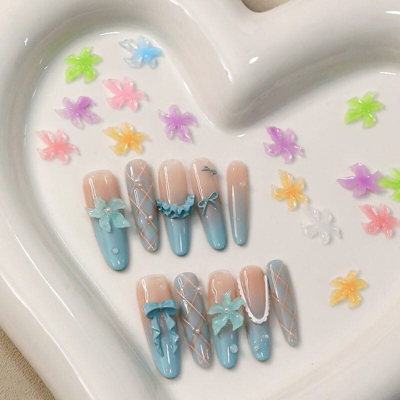 50pcs Multicolor Lily Spring 3D Nail Decorations Nail Decoration No Brand 