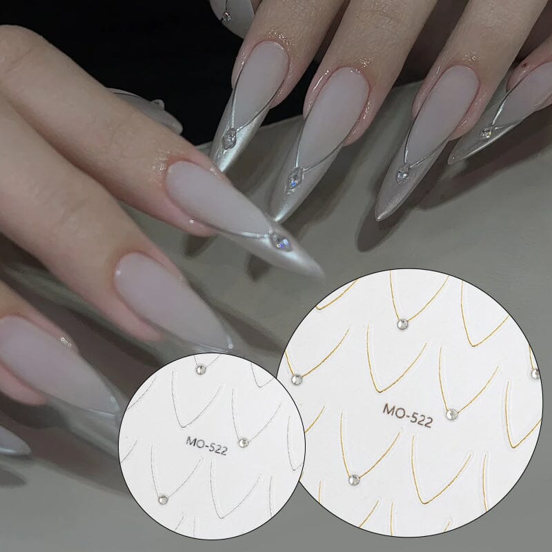 Gold Silver Starlight 3D Nail Sticker Nail Sticker No Brand 