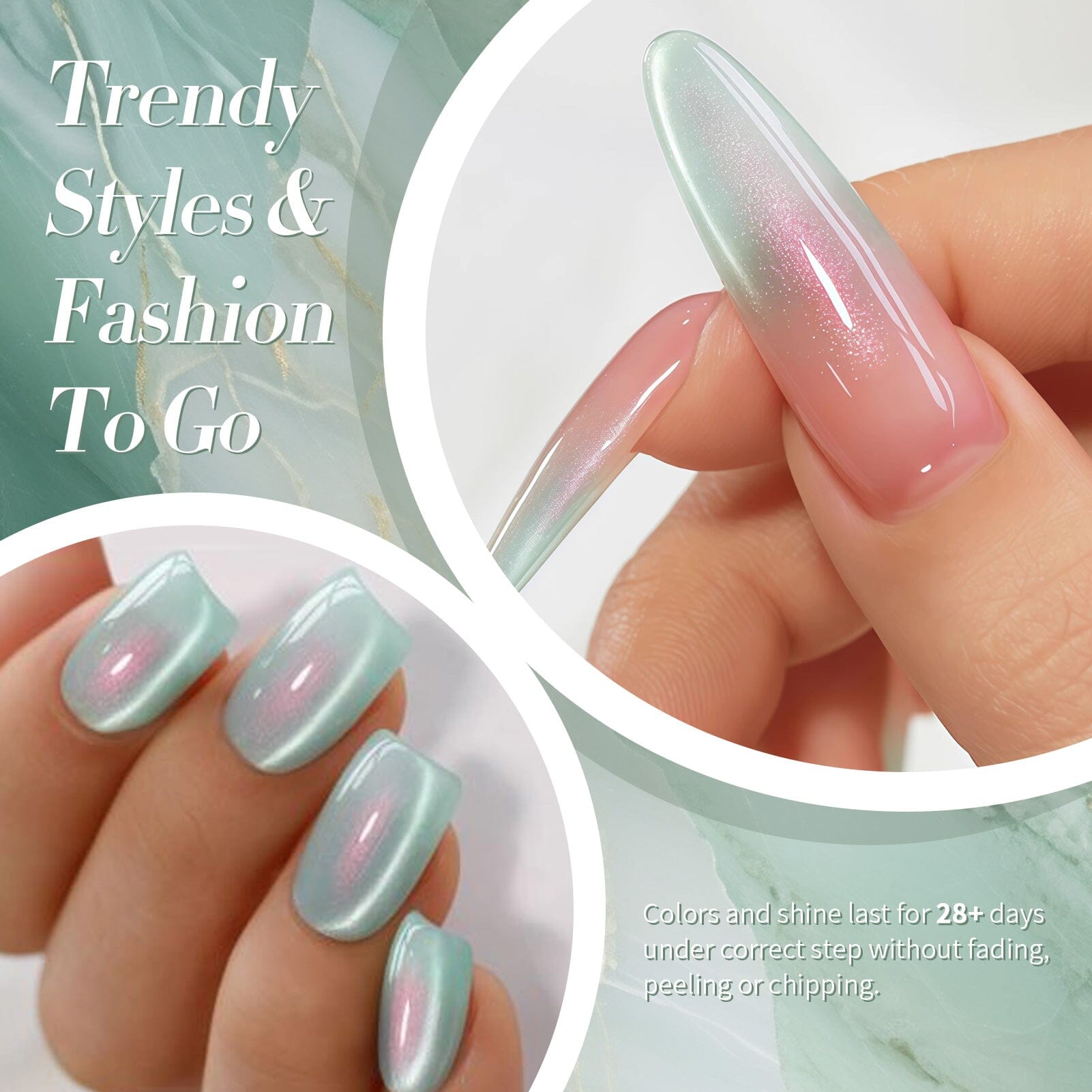 Green Aurora Cat Magnetic Gel Polish MY293 Tuberose 15ml Gel Nail Polish BORN PRETTY 