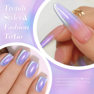 Purple Aurora Cat Magnetic Gel Polish MY294 Fairy Purple 15ml Gel Nail Polish BORN PRETTY 