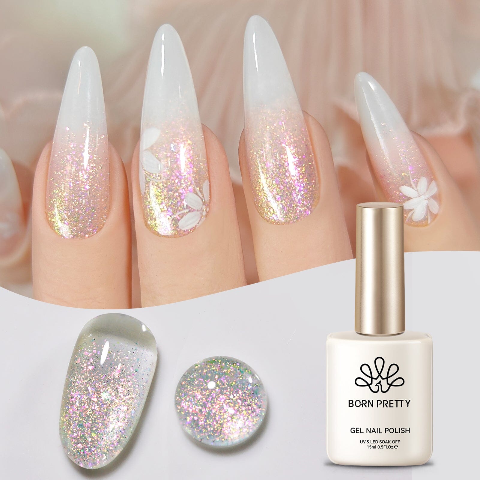 Purple Reflective Glitter Gel Polish SZ20 Fig 15ml Gel Nail Polish BORN PRETTY 