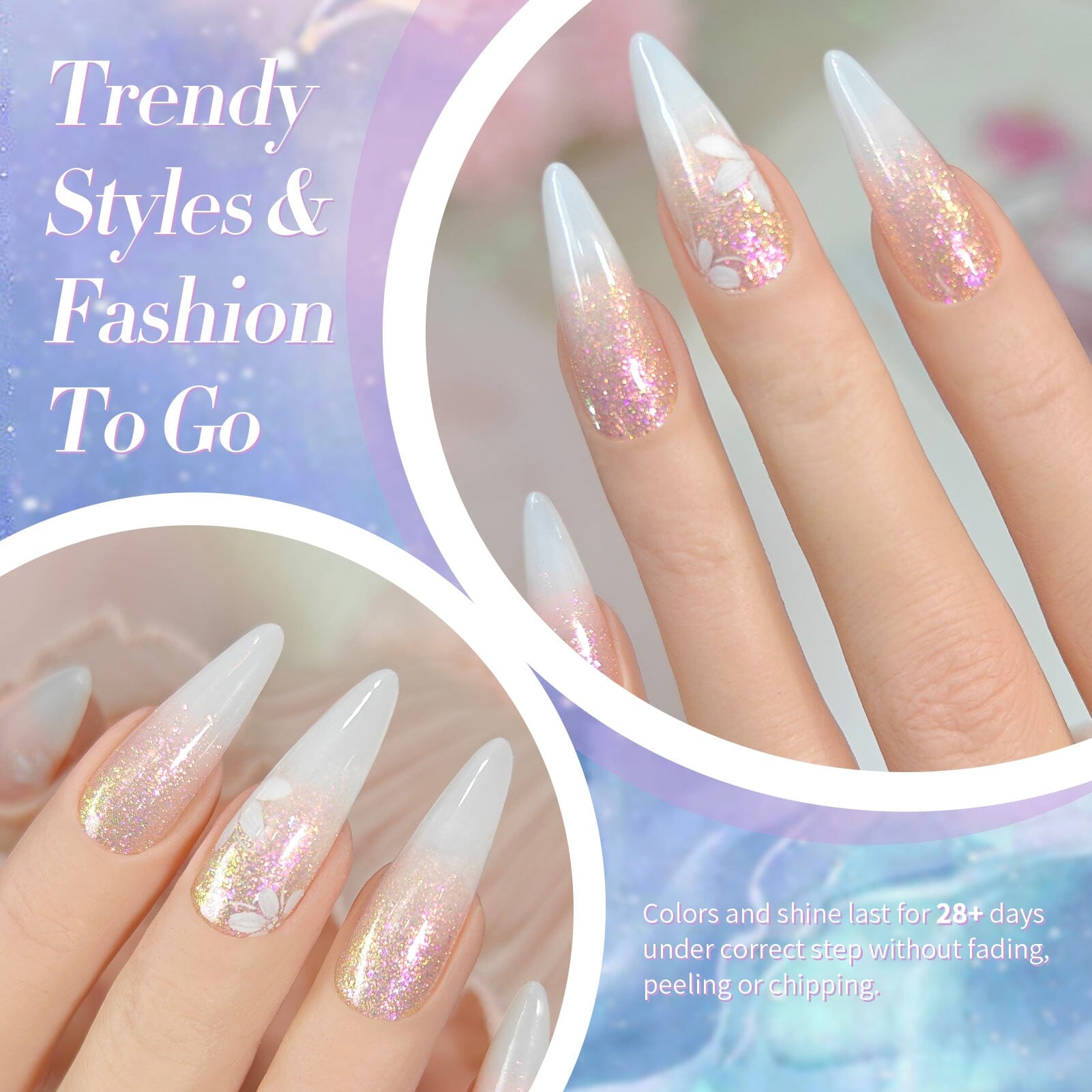 Purple Reflective Glitter Gel Polish SZ20 Fig 15ml Gel Nail Polish BORN PRETTY 