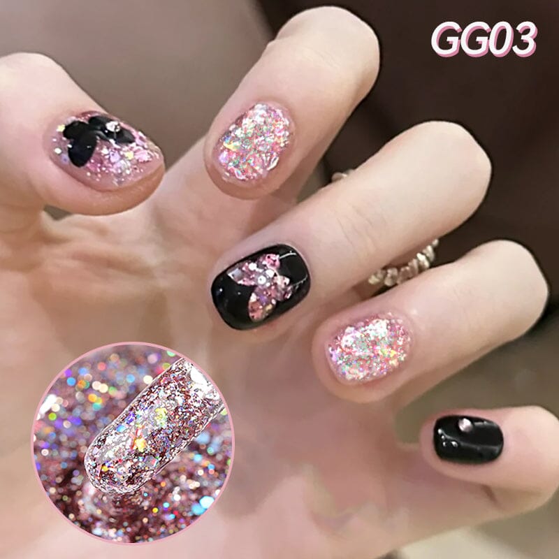 Glitter Sequins Nail Gel 7ml Gel Nail Polish LILYCUTE 