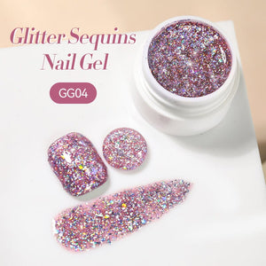 Glitter Sequins Nail Gel 7ml Gel Nail Polish LILYCUTE GG04 