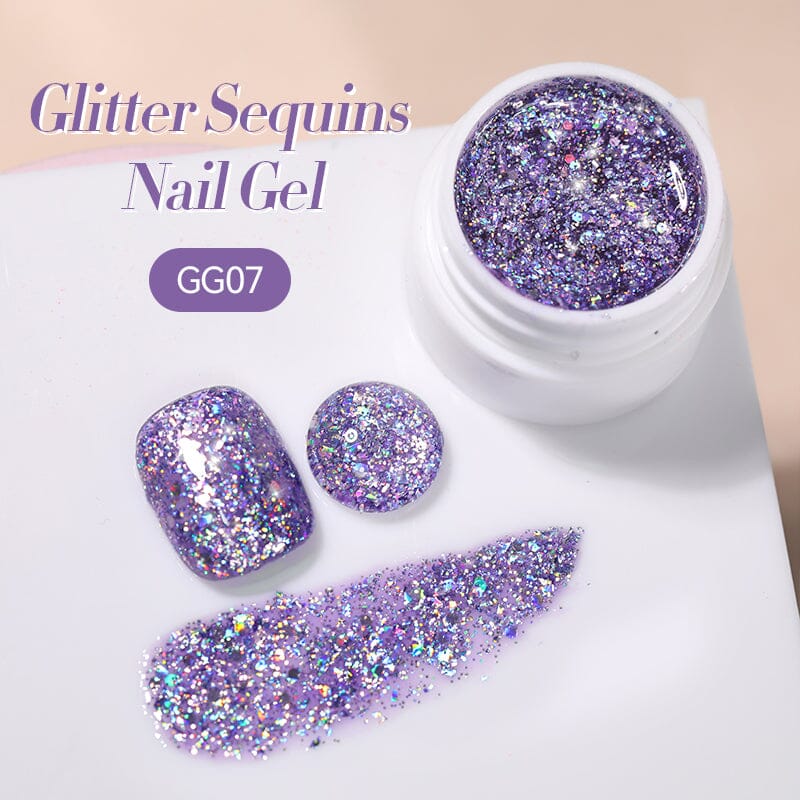 Glitter Sequins Nail Gel 7ml Gel Nail Polish LILYCUTE GG07 