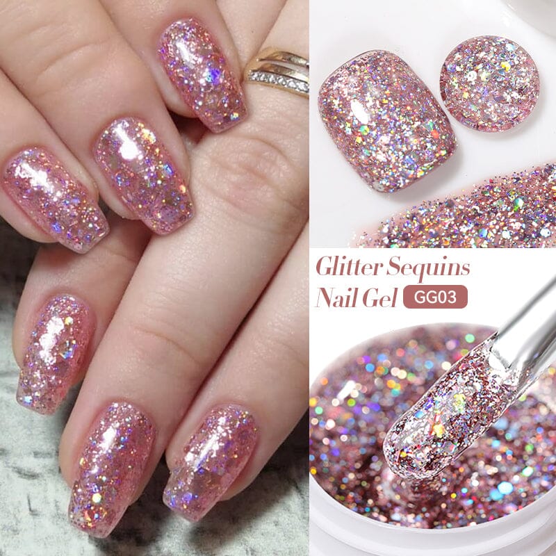 Glitter Sequins Nail Gel 7ml Gel Nail Polish LILYCUTE 