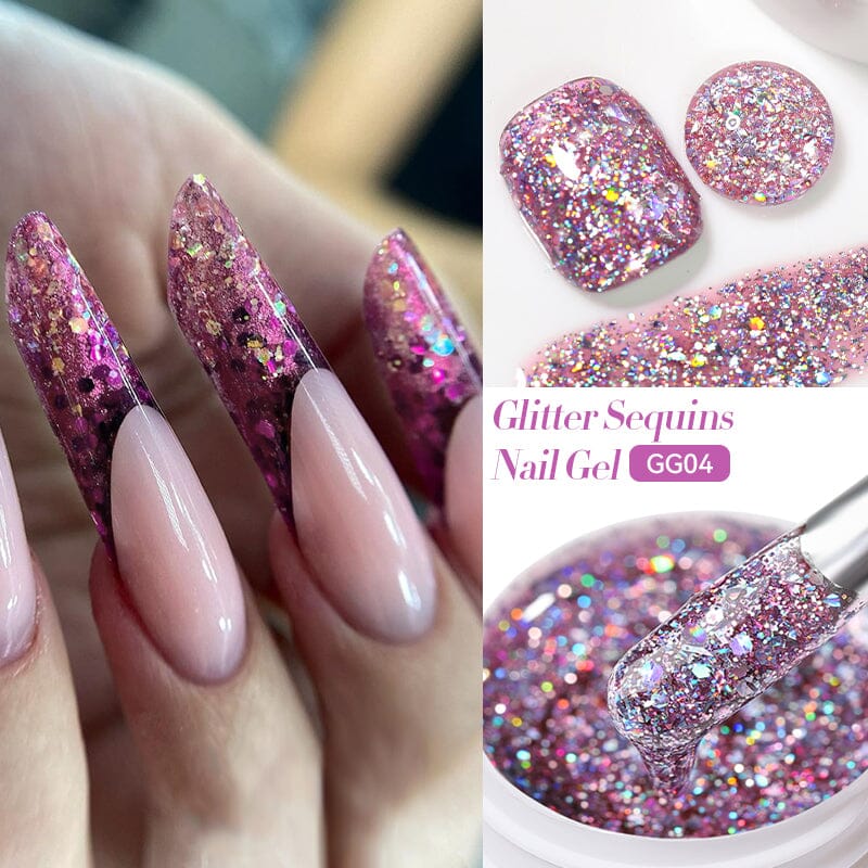 Glitter Sequins Nail Gel 7ml Gel Nail Polish LILYCUTE 