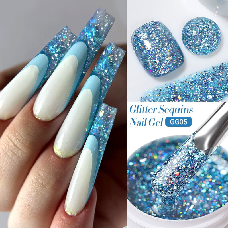 Glitter Sequins Nail Gel 7ml Gel Nail Polish LILYCUTE 