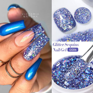 Glitter Sequins Nail Gel 7ml Gel Nail Polish LILYCUTE 