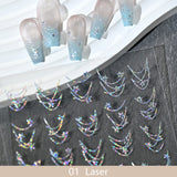 French Star Lines Glitter 3D Nail Sticker Nail Sticker No Brand 01 