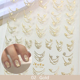 French Star Lines Glitter 3D Nail Sticker Nail Sticker No Brand 02 