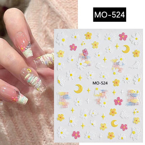 Daisy Tulip Flowers 3D Nail Sticker MO-524/525/526 Nail Sticker No Brand MO-524 