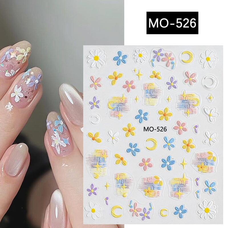 Daisy Tulip Flowers 3D Nail Sticker MO-524/525/526 Nail Sticker No Brand MO-526 