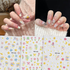 Daisy Tulip Flowers 3D Nail Sticker MO-524/525/526 Nail Sticker No Brand 