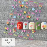 Flower Cartoon 3D Nail Stickers MO-18-21 Nail Sticker No Brand MO-19 