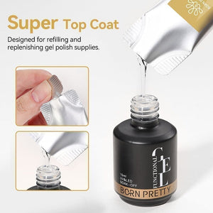 3pcs Super Top Coat 15ml (Bag) Base & Top Coat BORN PRETTY 